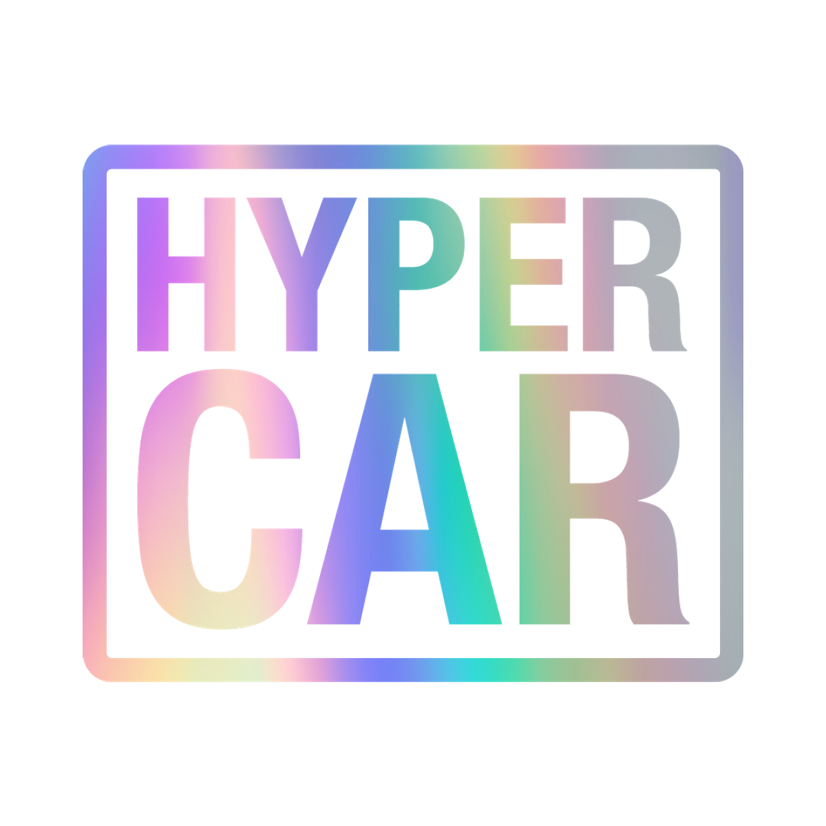 HYPERCAR holographic vinyl sticker