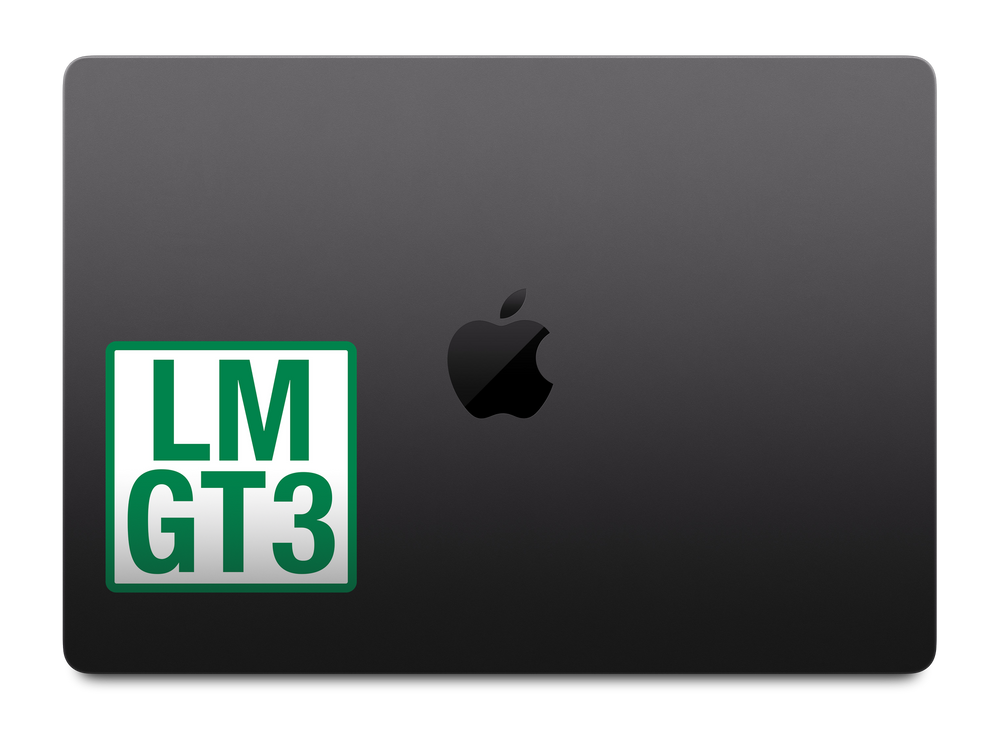 LMGT3 sticker applied to a laptop lid