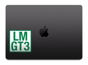 LMGT3 sticker applied to a laptop lid