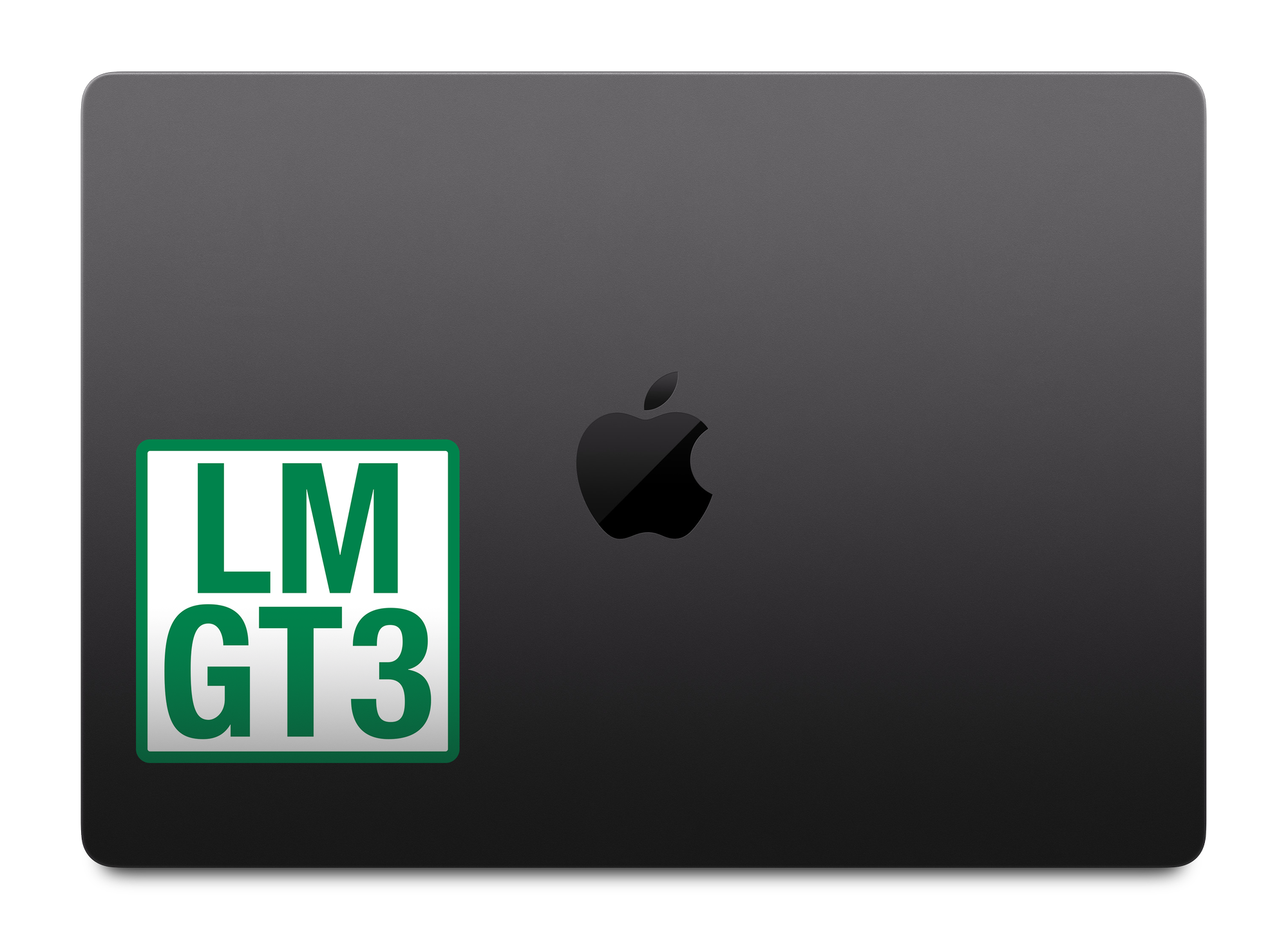LMGT3 sticker applied to a laptop lid