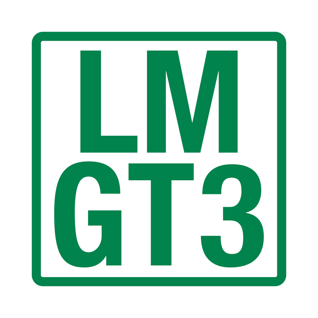 LMGT3 class green outline vinyl sticker