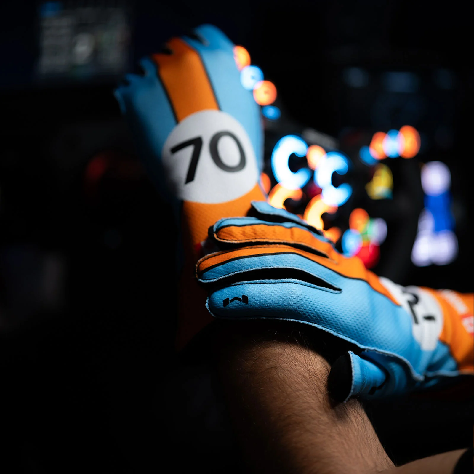 Moradness gloves on the wheel